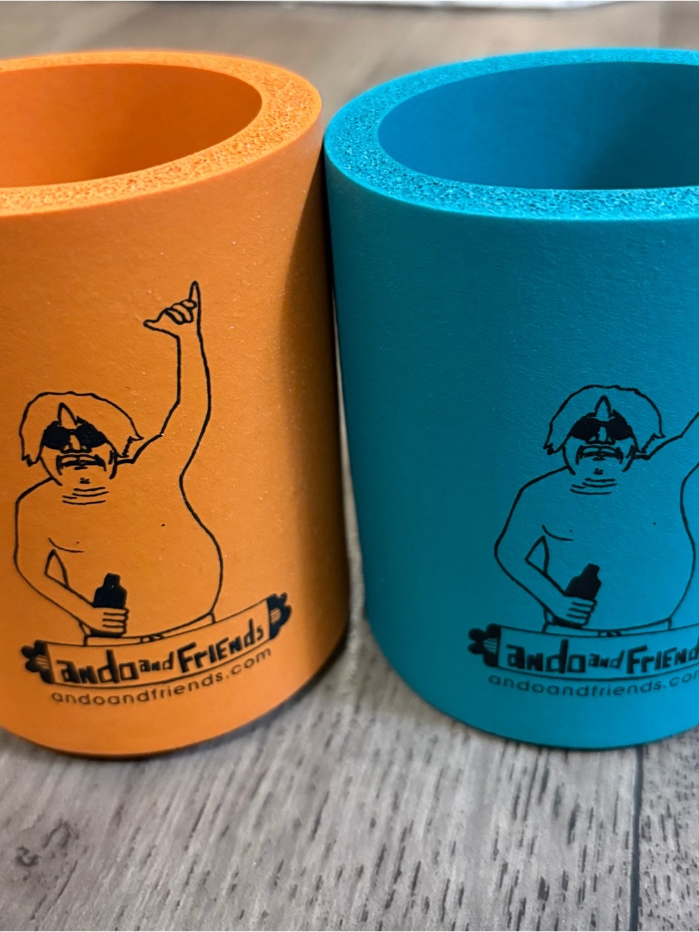 Ando and Friends Foam 12oz. Can Cooler Set of 2
